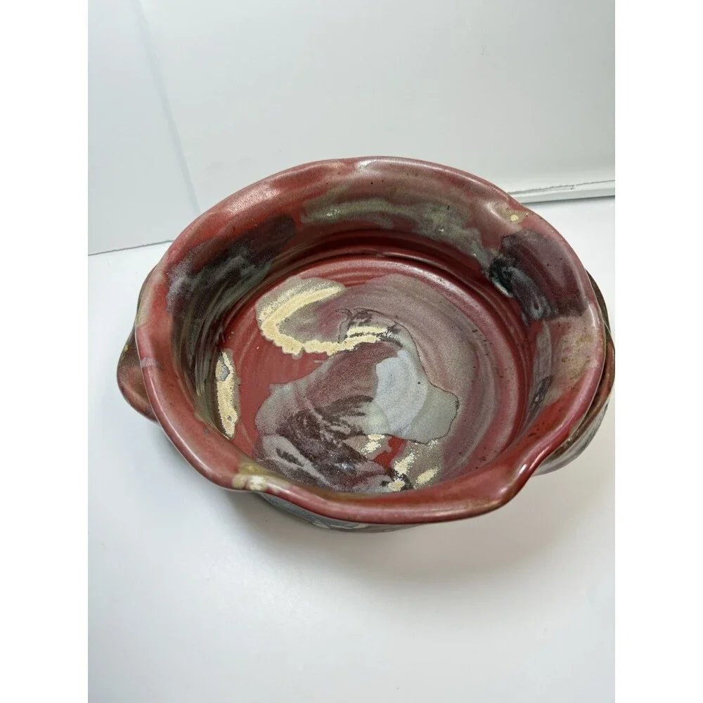 Buie Pottery Baker With 2 Handles 2 Quart Baking Serving Bowl